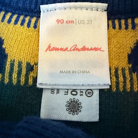 Hanna Andersson Navy Pears Organic Cotton Cardigan 90cm 3T - Picture 6 of 10